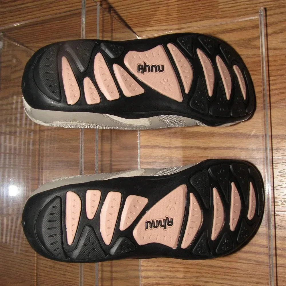 Ahnu Tan Strappy Mary Jane Slip On Flats Shoes 6 - Picture 5 of 5